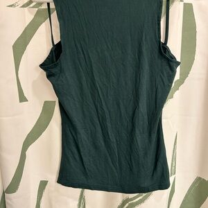 Elegant Dark Green Sleeveless Top